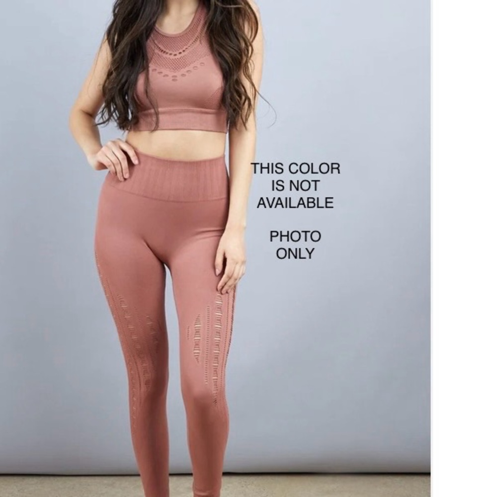 SAVVI 2-pc. Mantra Leggings & Sports Bra Set - Picture 9 of 10
